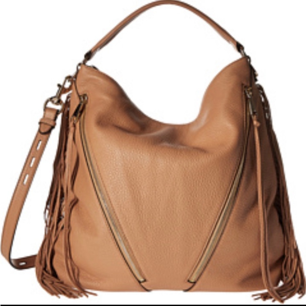 REBECCA MINKOFF
Fringe Moto Hobo
Tan with fringe detail